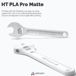 Addnorth HT-PLA Pro-filament för 3D-skrivare Matte White