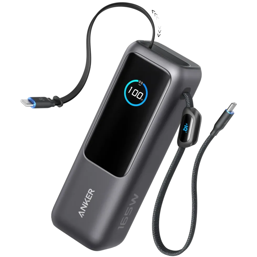 Anker Powerbank 165 W 25000 mAh med kablar