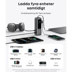 Anker Powerbank 165 W 25000 mAh med kablar