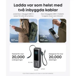 Anker Powerbank 165 W 25000 mAh med kablar