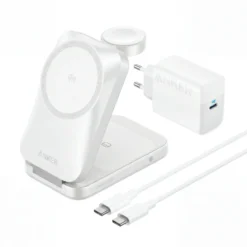 Anker Prime Foldable trådlös laddstation 3-i-1 MagGo Silver