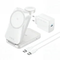 Anker Prime Foldable trådlös laddstation 3-i-1 MagGo Silver