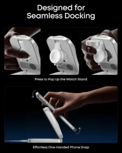 Anker Prime Foldable trådlös laddstation 3-i-1 MagGo Silver