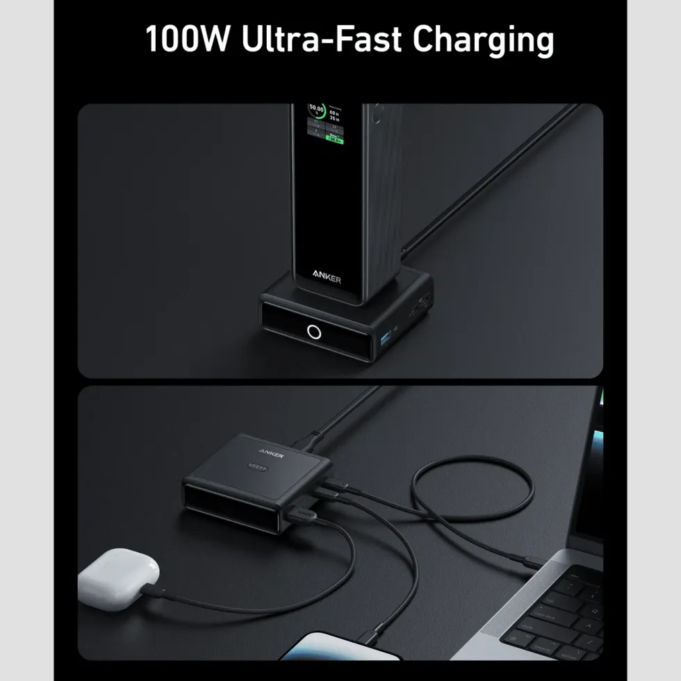Anker 100W Laddstation för Anker Prime Powerbank