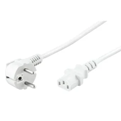 Apparatkabel C13 Vit 0,5 m