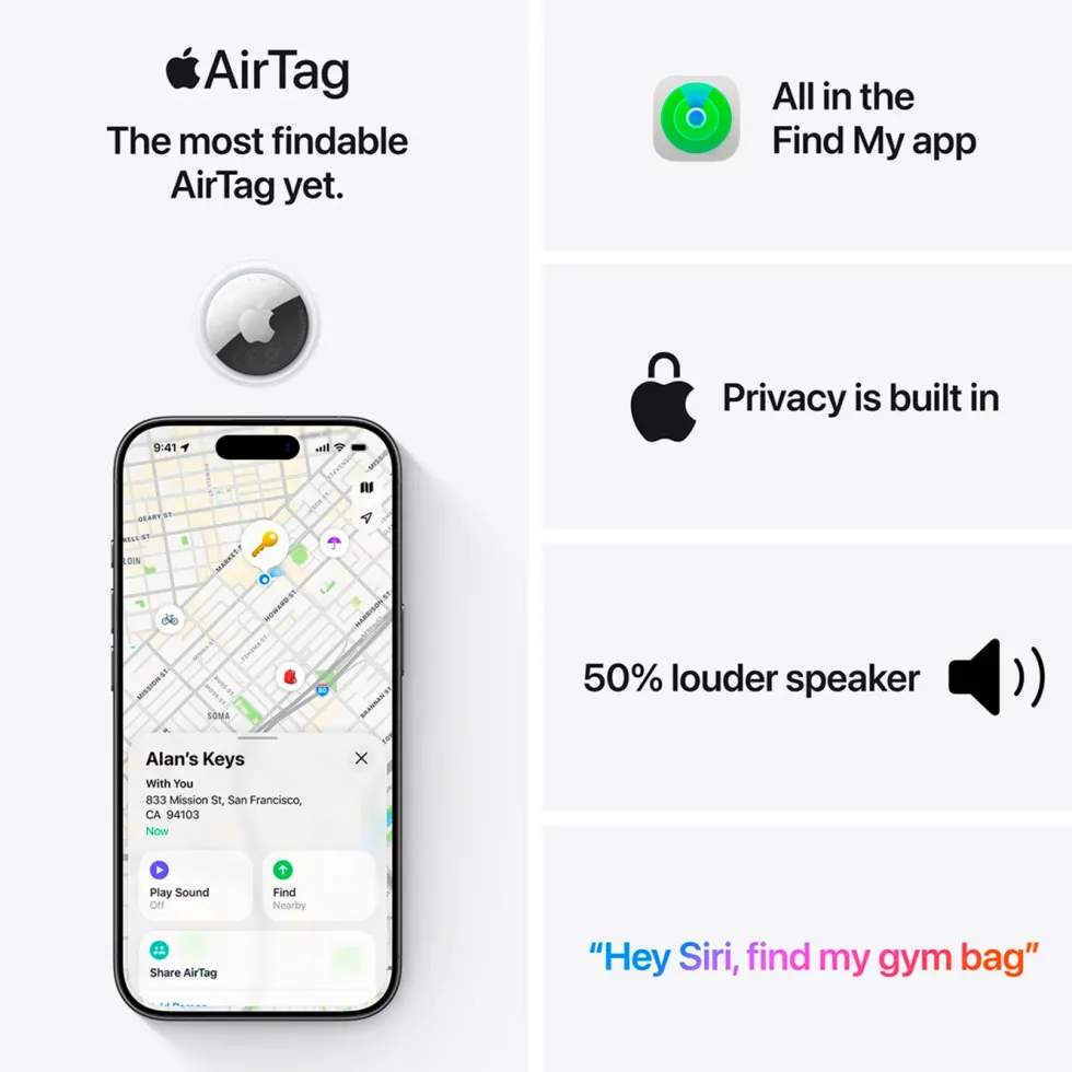Apple AirTag 2:a gen. 4-pack