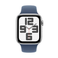 Apple Watch SE GPS 44 mm Silver Case med Denim Sport band M/L