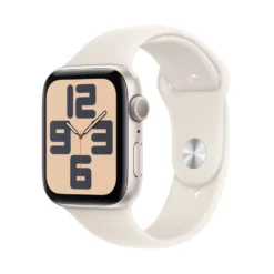 Apple Watch SE GPS 44 mm Starlight Case med Starlight Sport band S/M