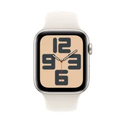 Apple Watch SE GPS 44 mm Starlight Case med Starlight Sport band S/M