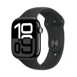 Apple Watch Series 10 GPS 46 mm Jet Black Case med Black Sport band S/M