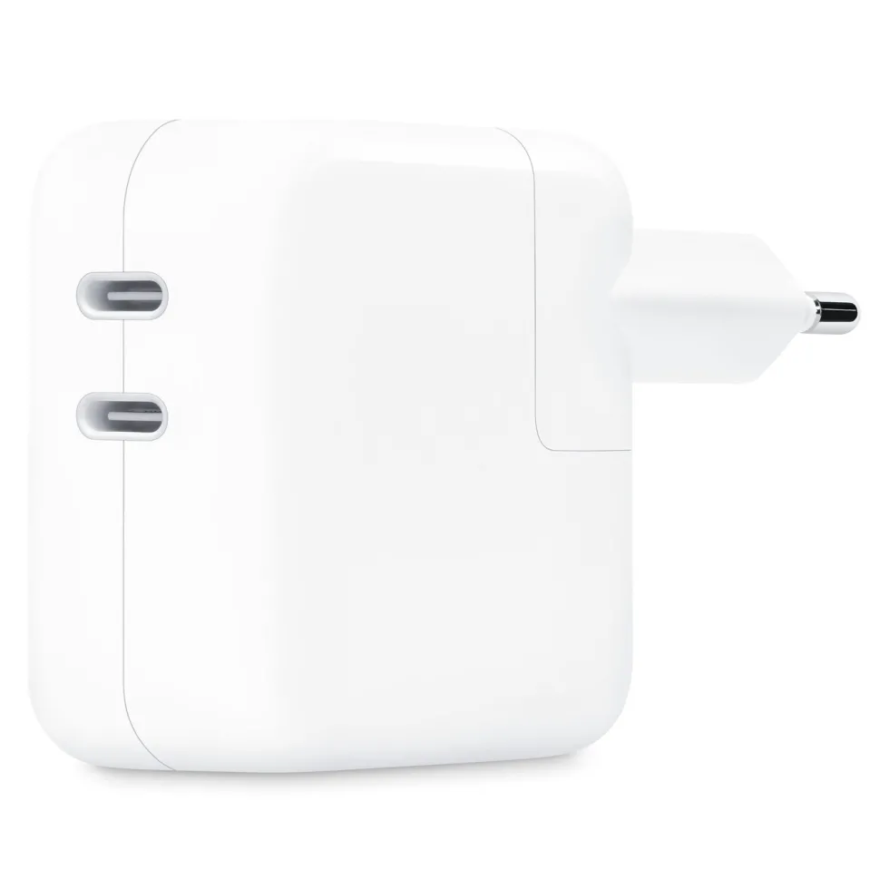 Apple 35 W usb-c-strömadapter med två portar