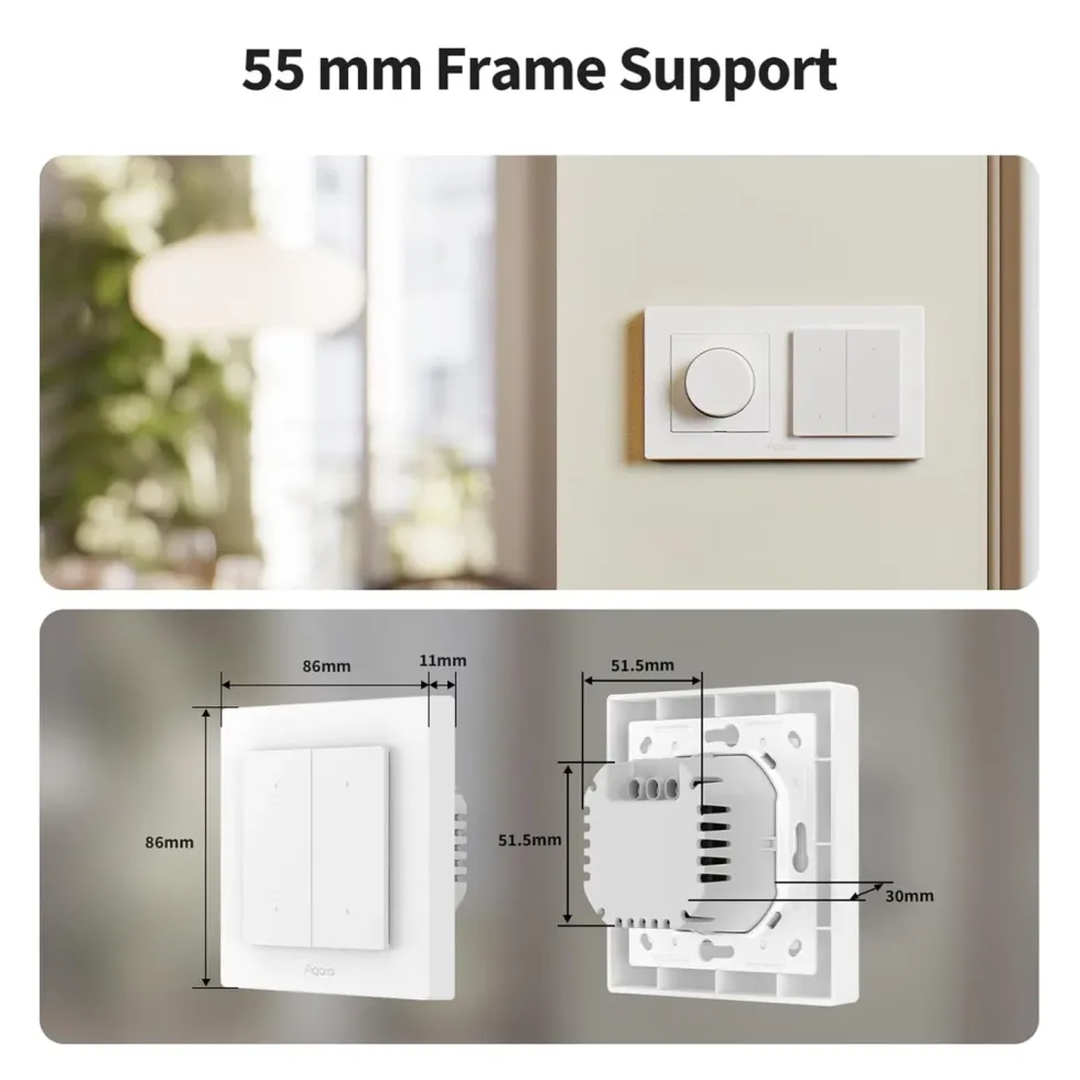 Aqara Shutter Switch H2 EU för rullgardiner och persienner