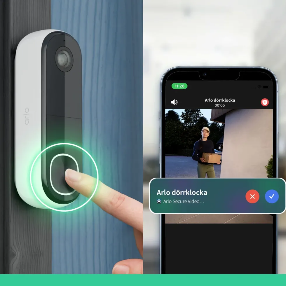 Arlo Essential Doorbell 2 FHD Trådlös Dörrklocka