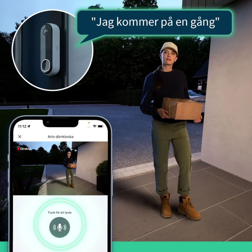 Arlo Essential Doorbell 2 FHD Trådlös Dörrklocka