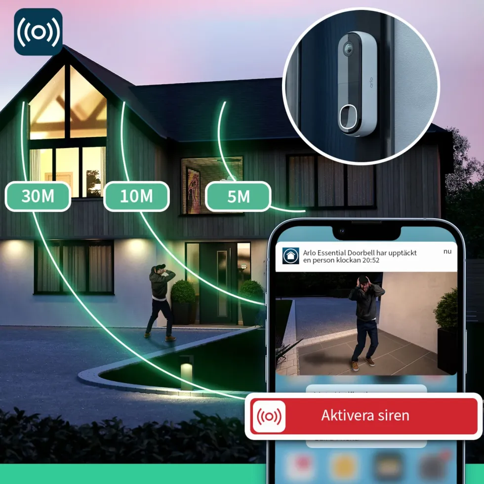 Arlo Essential Doorbell 2 FHD Trådlös Dörrklocka