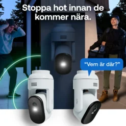 Arlo Essential 3 HD PTZ – Nätansluten övervakningskamera 2-pack