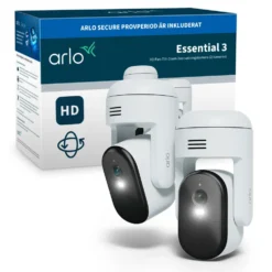 Arlo Essential 3 HD PTZ – Nätansluten övervakningskamera 2-pack