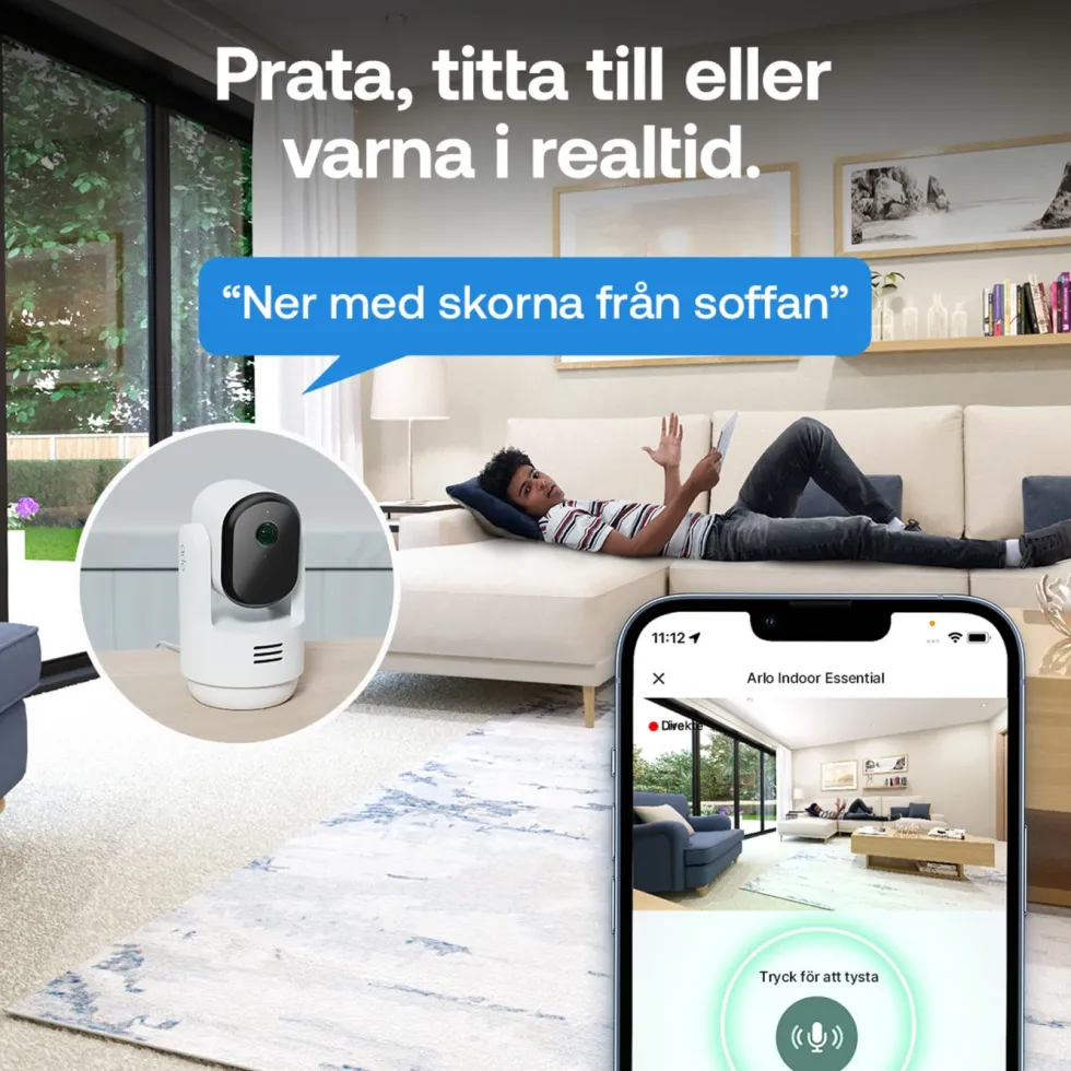 Arlo Essential 3 HD PTZ – Övervakningskamera inomhus 2-pack