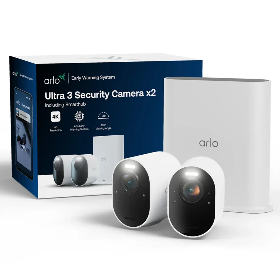 Arlo Ultra 3 4K – Trådlös övervakningskamera 2-pack