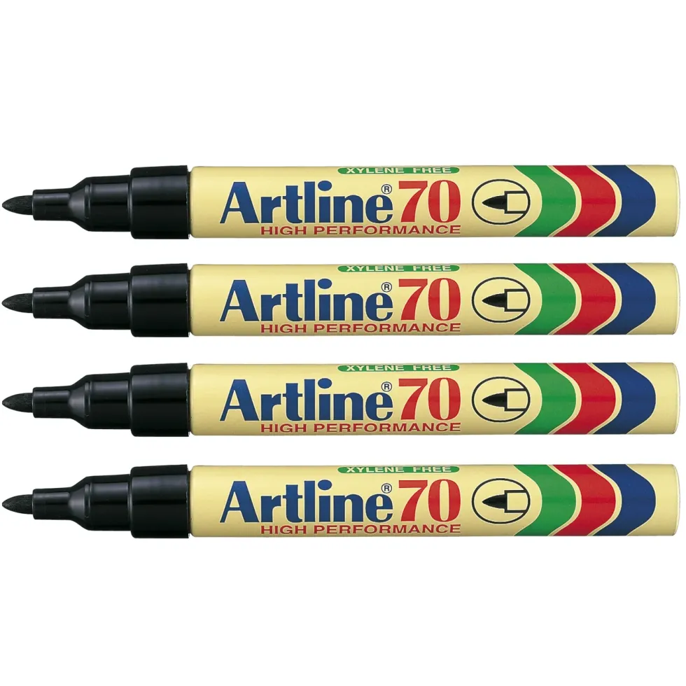 Artline Märkpenna 70 Svart 4-pack