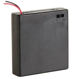 Batterihållare med switch för 4x AA