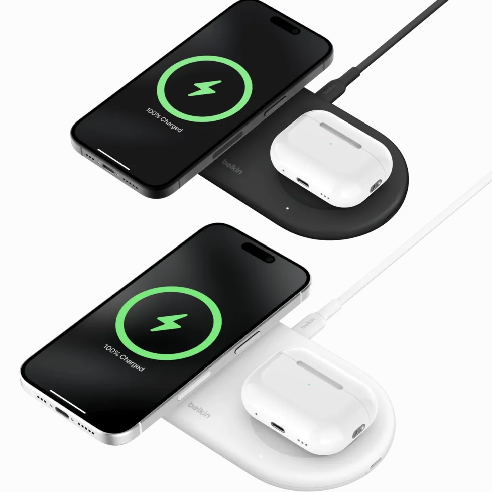 Belkin BoostCharge Pro 2-in-1 med Qi2 15 W Svart