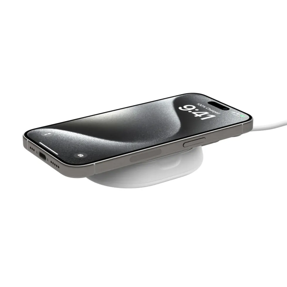 Belkin BoostCharge Pro Laddställ med Qi2 15 W Vit
