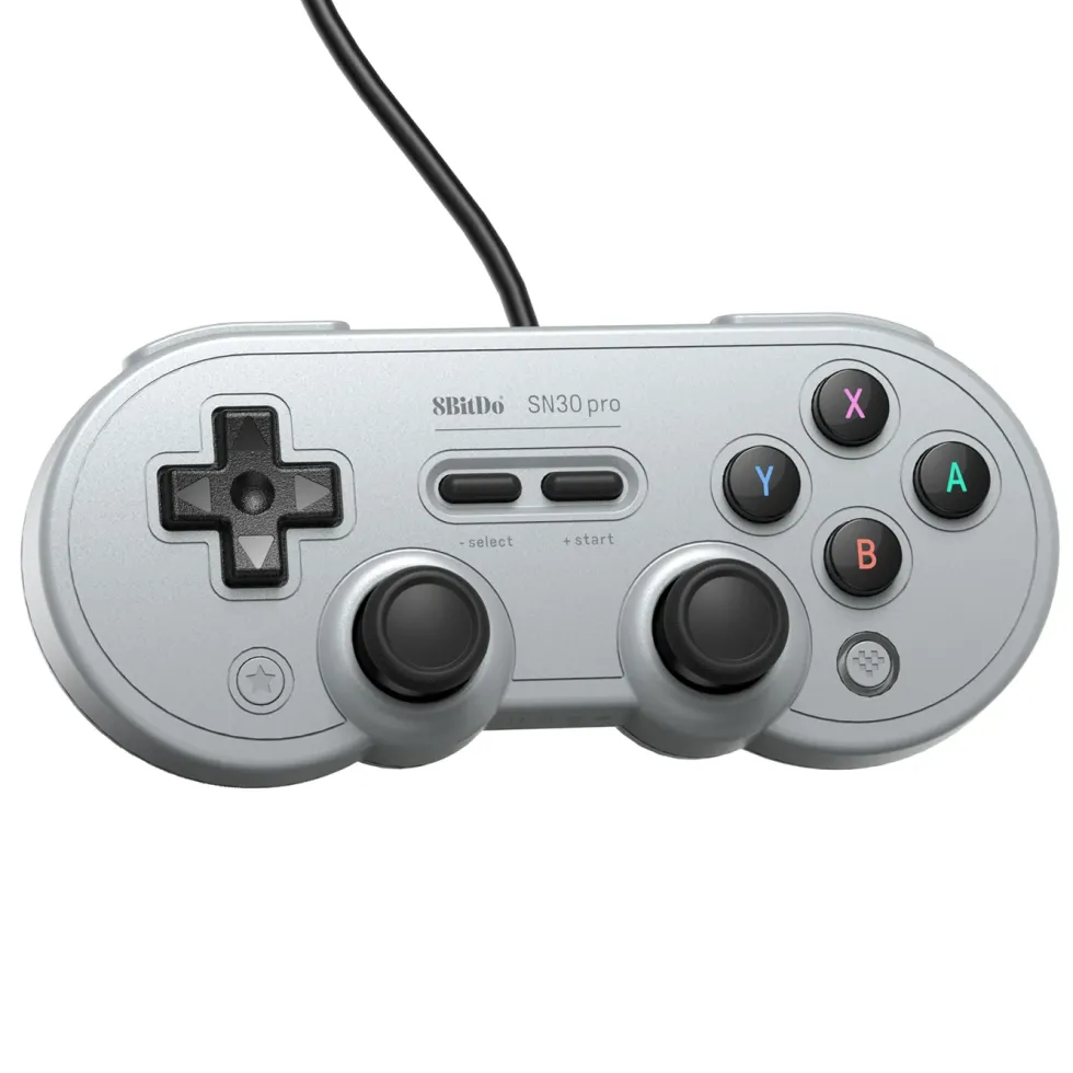 8Bitdo SN30 Pro Handkontroll med USB-anslutning Grå