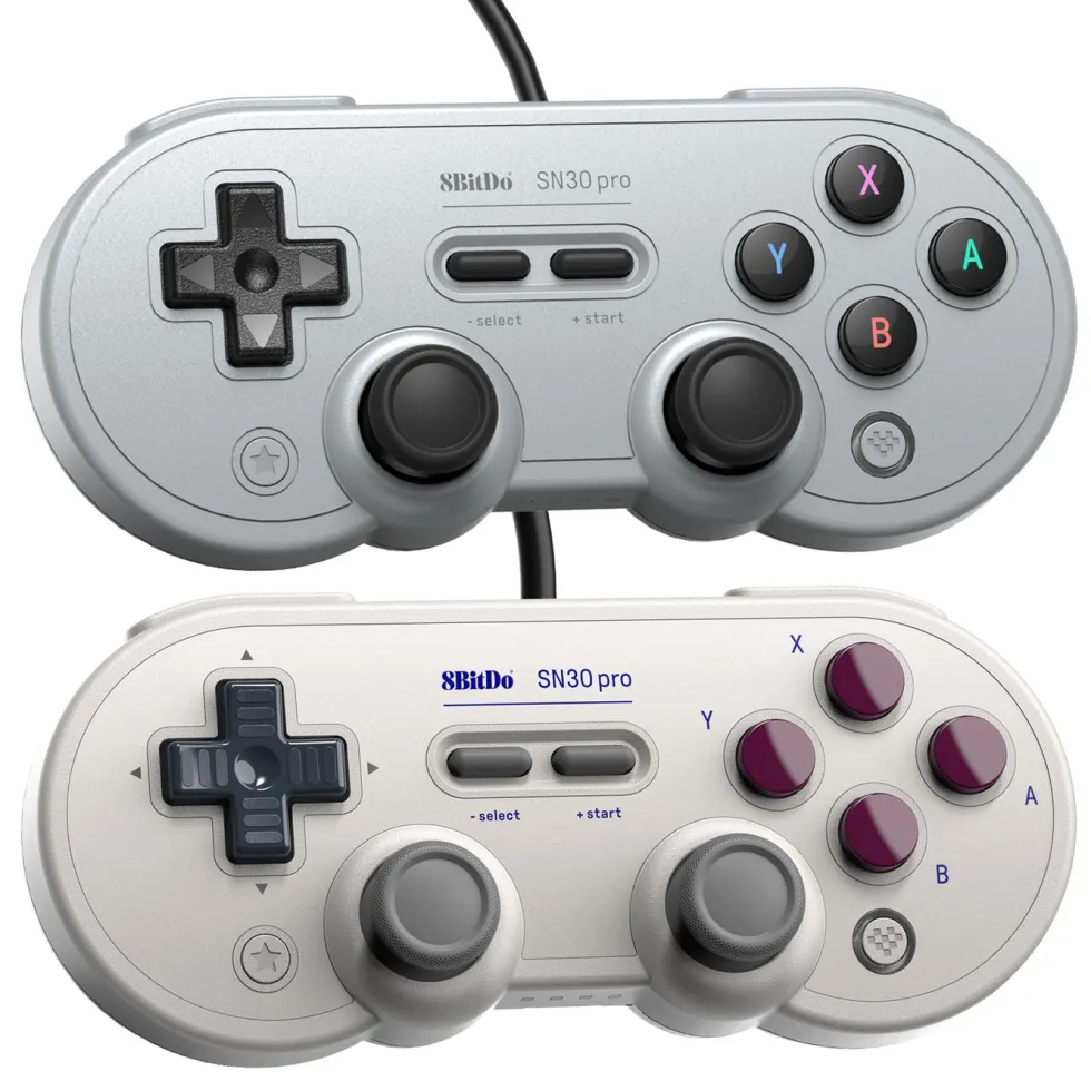 8Bitdo SN30 Pro Handkontroll med USB-anslutning Grå