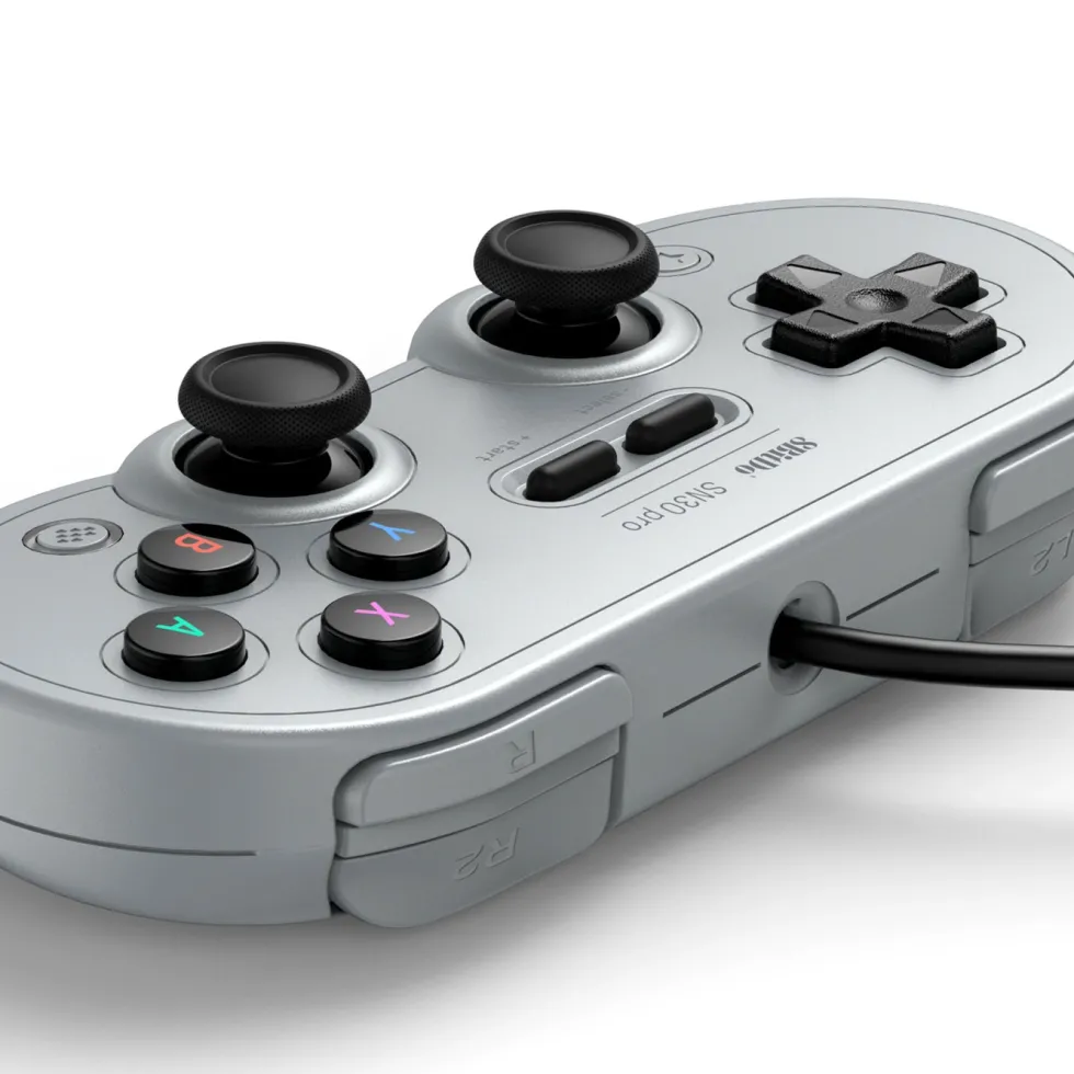 8Bitdo SN30 Pro Handkontroll med USB-anslutning Grå