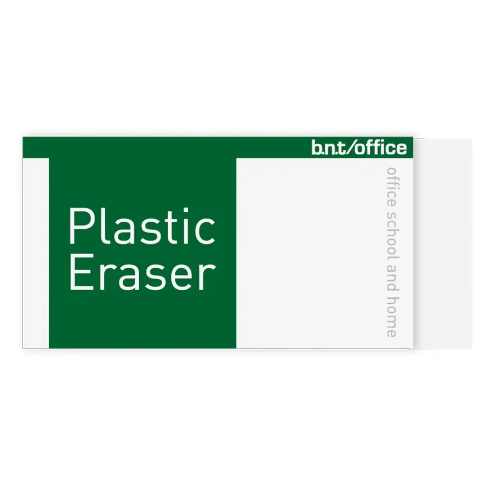 BNT Office Radergummi vitt 2-pack