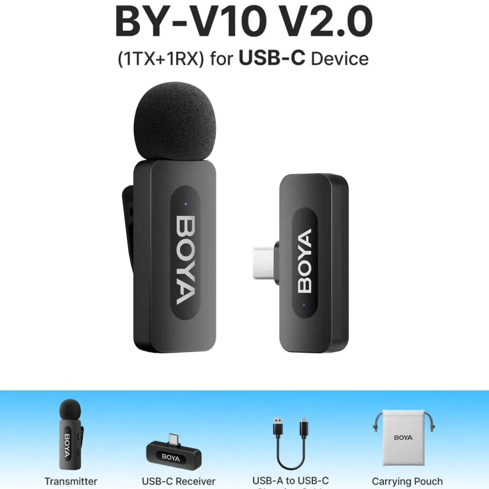 Boya BY-V10 Trådlös Mikrofon USB-C