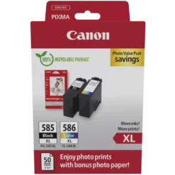 Canon PG-585XL/CL-586XL bläckpatroner med fotopapper