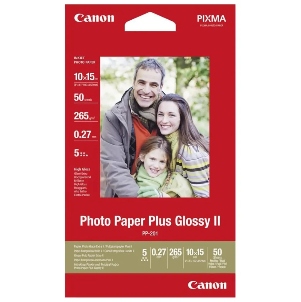 Canon Plus Glossy II Fotopapper 10x15 cm 50-pack