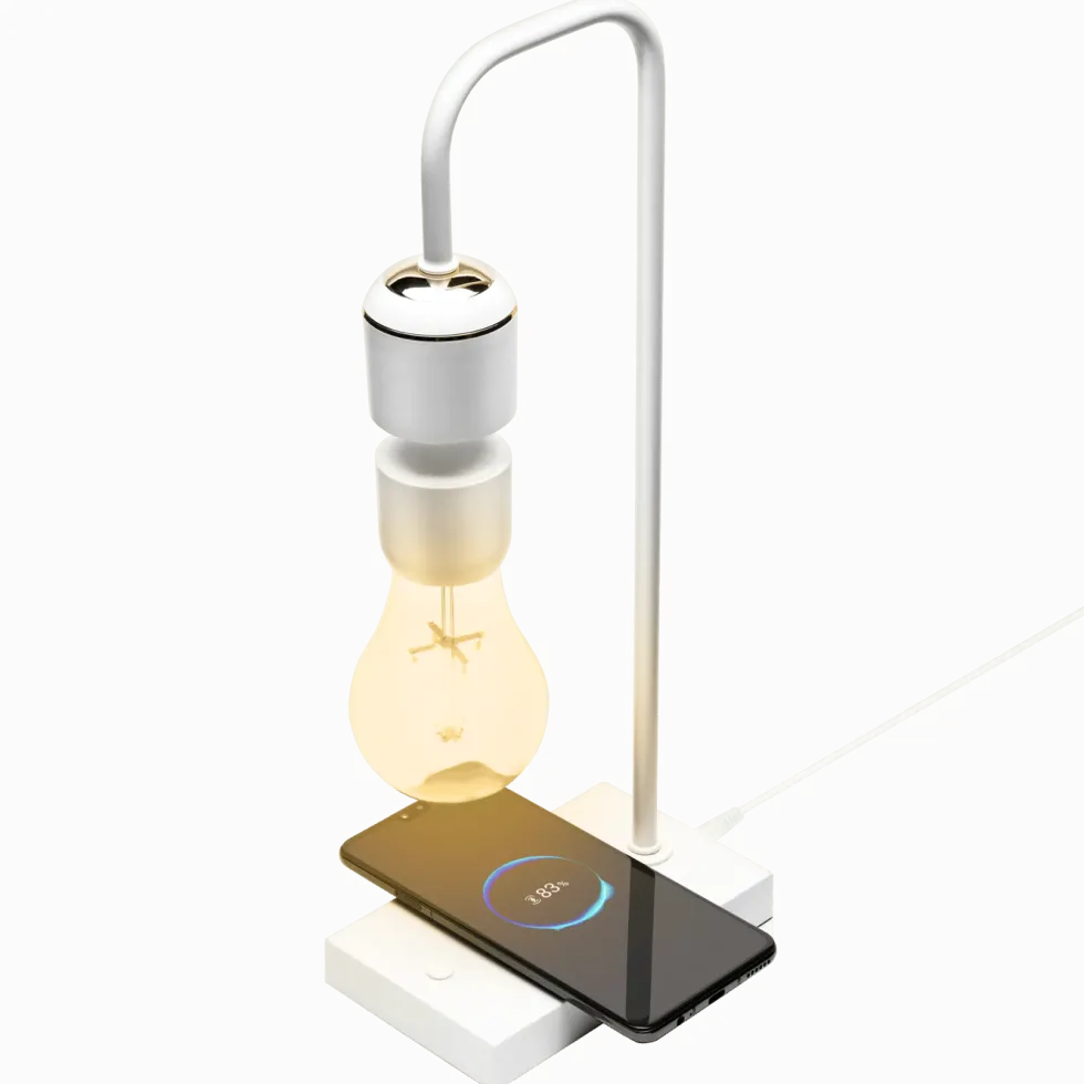 Cleverio Leviterande bordslampa Vit