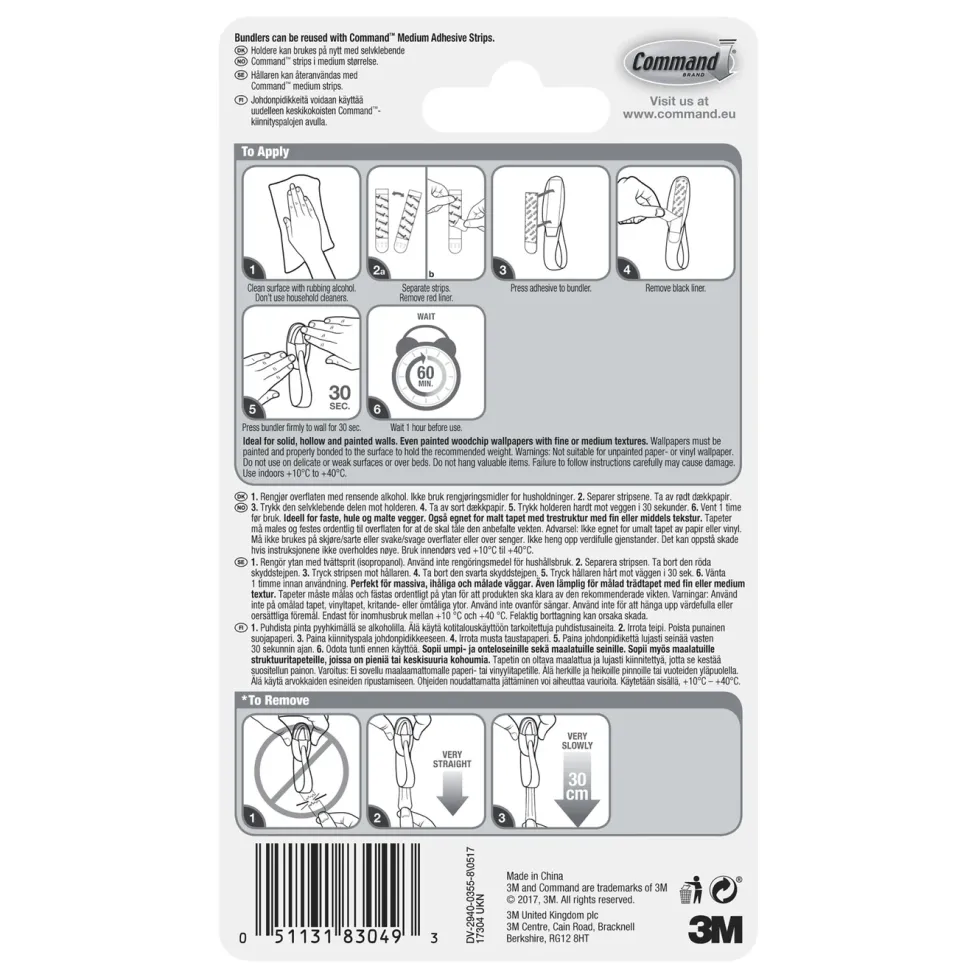 Command Kabelhållare Stora 2-pack