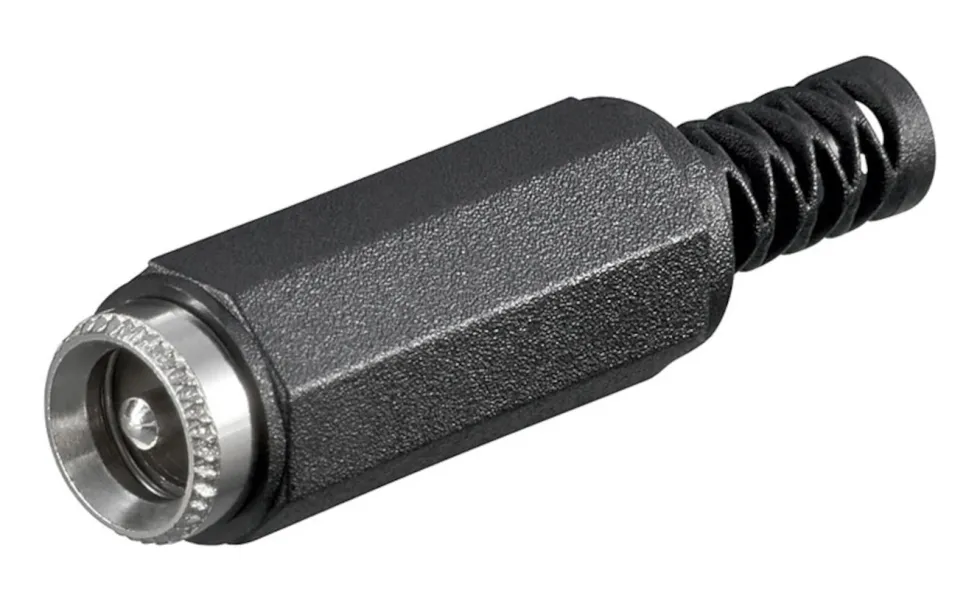 DC-jack med mittstift och lödanslutning 2,5 mm