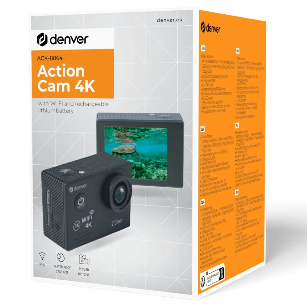 Denver ACK-8064 Actionkamera 4k med wifi