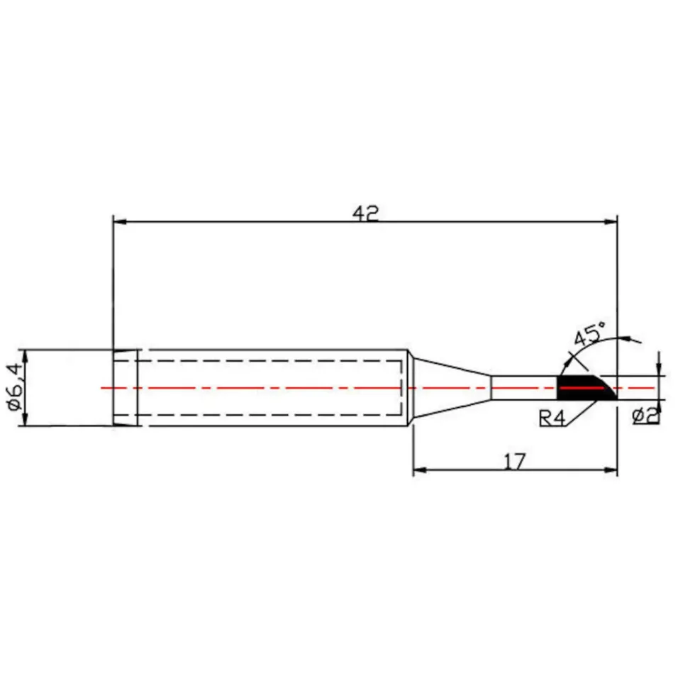 Dibotech Lödspets till 40570, 40745 och 40746 2,0 mm