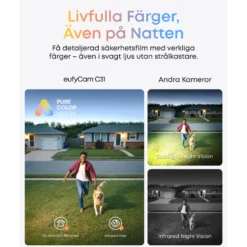 Eufy C31 Övervakningskamera med 360° panorering Grön