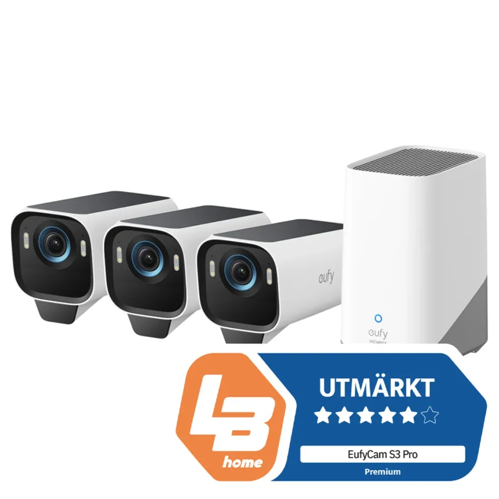Eufy eufyCam S3 Pro Övervakningssystem med solpanel 2-pack