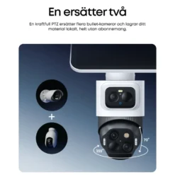Eufy eufyCam S4 Solo 3-i-1 övervakningskamera med solpanel