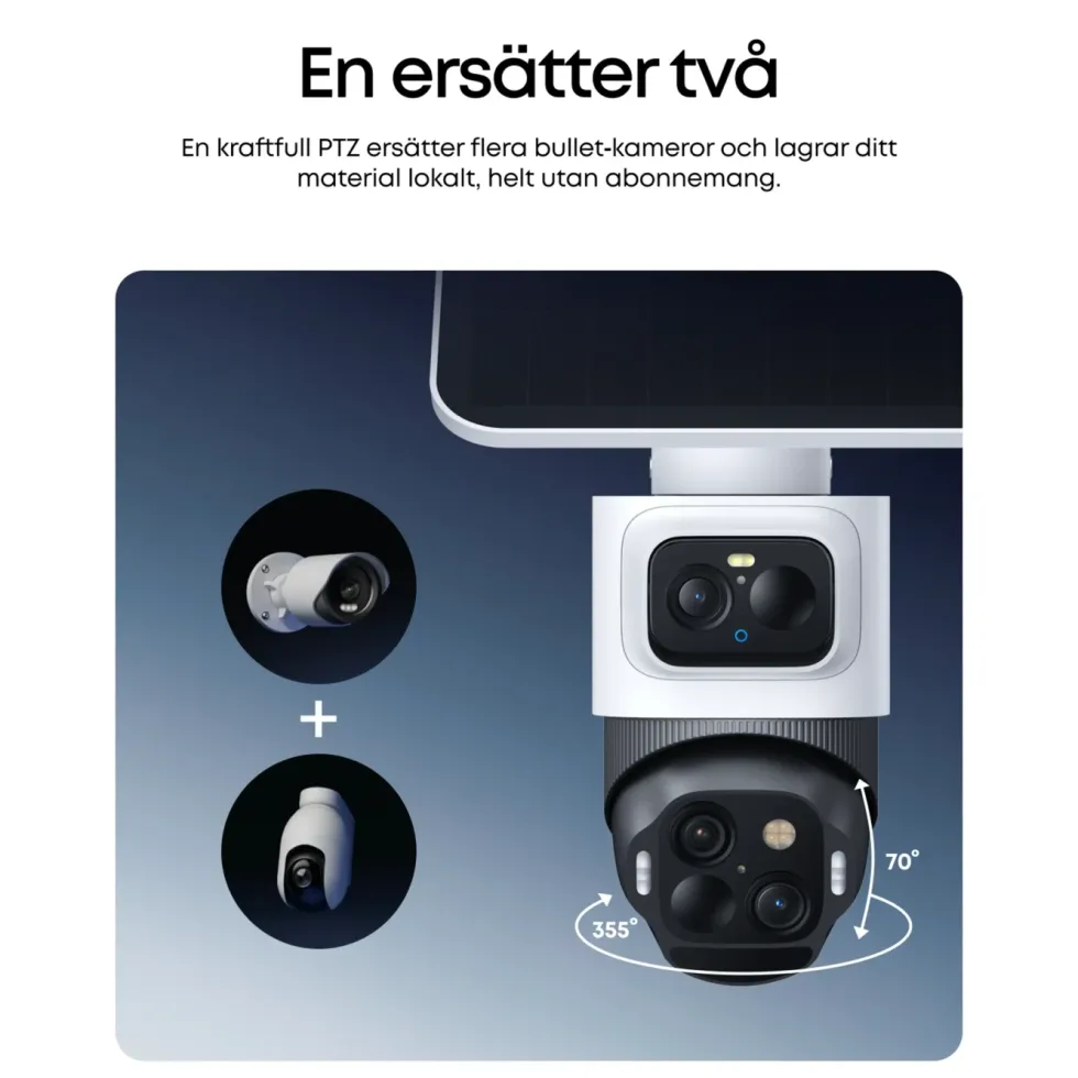Eufy eufyCam S4 Solo 3-i-1 övervakningskamera med solpanel