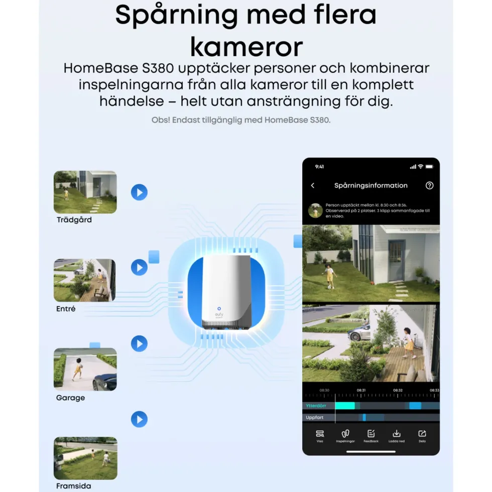 Eufy eufyCam S4 Solo 3-i-1 övervakningskamera med solpanel