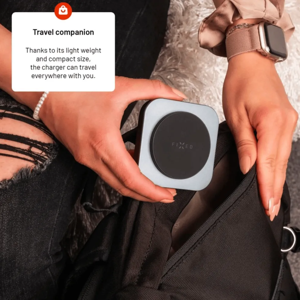 Fixed MagFlex Alu 3-i-1 Trådlös Laddare med MagSafe