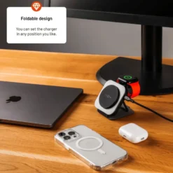 Fixed MagFlex Alu 3-i-1 Trådlös Laddare med MagSafe