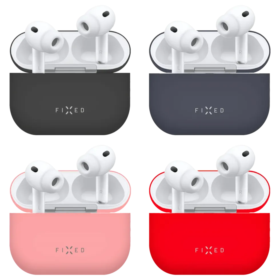 Fixed Silky Silikonfodral för Apple AirPods Pro 3 Rosa