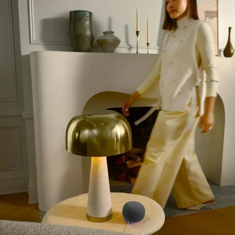 Google Home Speaker smart högtalare med Gemini Hazel