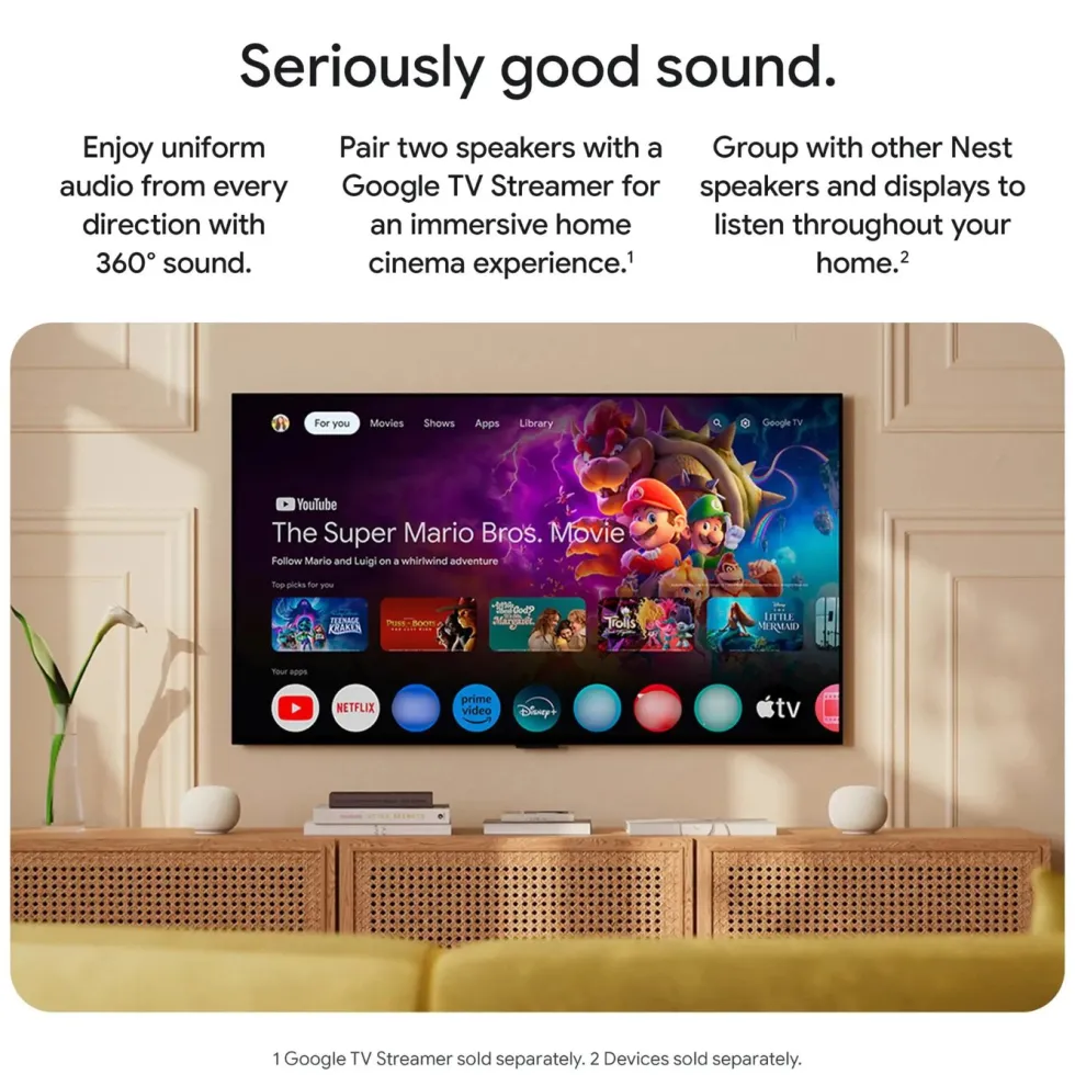 Google Home Speaker smart högtalare med Gemini Hazel
