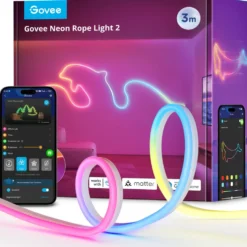 Govee Neon Rope Light 2 – böjbar RGBIC-ljusslinga 3 m